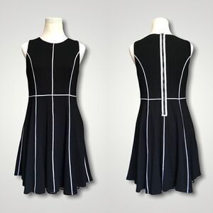 Catherine Malandrino Dress Black and White Flare